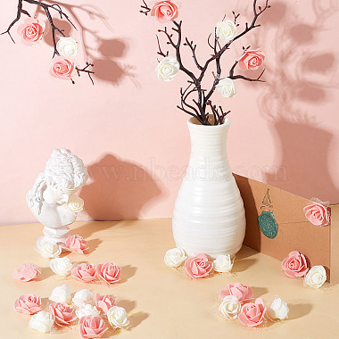 200Pcs 2 Colors 3D Foam Rose Ornament Accessories(DIY-CP0008-67)-4