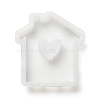 DIY House with Heart Pattern Candle Silicone Molds(DIY-G113-05D)-2