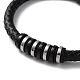 Leather Braided Round Cord Bracelet(BJEW-F460-06EBP)-2