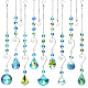 Glass Teardrop/Cone/Oval/Round Pendant Decorations(WG34775-01)-1