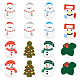 8Pcs 8 Style Christmas Theme Food Grade Eco-Friendly Silicone Beads(SIL-CA0001-54)-1