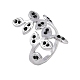 304 Stainless Steel Open Cuff Ring for Women(RJEW-F166-12P-01)-1