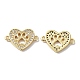 Brass Micro Pave Clear Cubic Zirconia Connector Charms(KK-R148-04G)-1