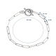 304 bracelets chaîne trombone texturé en acier inoxydable(X-BJEW-JB05112)-5