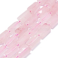 Natural Rose Quartz Beads Strands, Nuggets, 11~14x6~8mm, Hole: 0.9mm, about 28~32pcs/strand, 15.75''(40cm)(G-O170-142)
