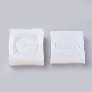 Food Grade Silicone Storage Box Molds, Resin Casting Molds, For UV Resin, Epoxy Resin Jewelry Making, White, 38x38x12~18mm, Inner Size: 28x28mm, 2pcs/set(DIY-WH0138-06)