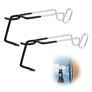 Stainless Steel Camping Lantern Hooks Hangers, PVC Covered Tip Tent Light Hangers, Outdoor Lamp Hanger Non-Slip for Camping Hiking, Black, 256x55x97mm(AJEW-WH0332-45)