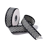 10 Yards Flat Nylon Braided Ribbon, for DIY Jewelry Making, Black, 1 inch(25mm)(OCOR-C004-01C)