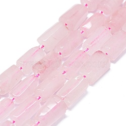 Natural Rose Quartz Beads Strands, Nuggets, 11~14x6~8mm, Hole: 0.9mm, about 28~32pcs/strand, 15.75''(40cm)(G-O170-142)