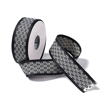 10 Yards Flat Nylon Braided Ribbon, for DIY Jewelry Making, Black, 1 inch(25mm)