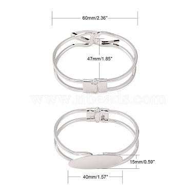 Accessoire de bricolage de bracelet en laiton(X-KK-G315-01S)-4