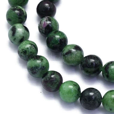 Natural Ruby in Zoisite Beads Strands(G-K310-C10-8mm)-3