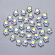 Transparent Spray Painted Glass Beads(X-GLAA-R211-04-G05)-1