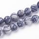 Natural Black Silk Stone/Netstone Beads Strands(G-F520-57-10mm)-1