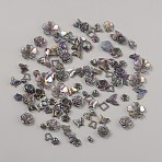 DIY Jewelry Making Findings Kit, Incluidng Resin Charms and Beads, Mixed Shapes, Black, 8.5~26x6.5~30x2~7mm, Hole: 1.5mm(OHAR-WH0036-03B)