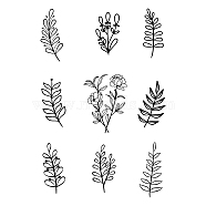 PVC Wall Stickers, for Wall Decoration, Plants Pattern, 220x840mm(DIY-WH0377-097)