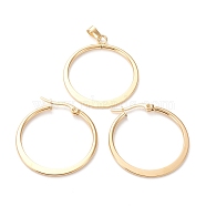 304 Stainless Steel Jewelry Sets, Hoop Earrings and Pendants, Flat Ring, Golden, Hoop Earrings: 34.5x30x2mm, Pin: 0.6x1mm, Pendant: 32x31x2mm, Hole: 6x3mm(SJEW-G077-28G-C)