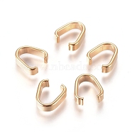 201 Stainless Steel Open Quick Link Connectors, Linking Rings, Golden, 9x8x3mm(X-STAS-L238-044E-G)
