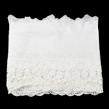 Cotton Lace Embroidery Flower Fabric(DIY-XCP0002-94)-2