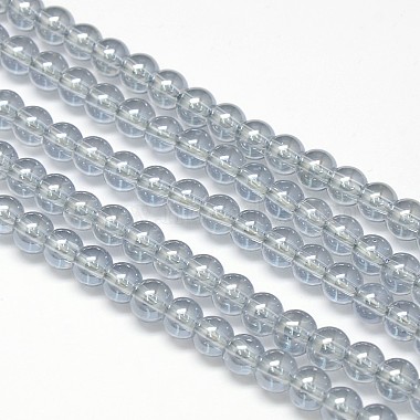 galvanisieren Kristallglas runden Perlen Stränge(EGLA-F037-6mm-A05)-2