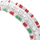4Pcs 4 Style Glass Pearl & Seed Beaded Stretch Bracelets Set(BJEW-JB09373)-4