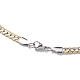 304 Stainless Steel Cuban Link Chain Necklace for Men Women(NJEW-E093-03GP-02)-3