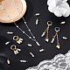 60Pcs 4 Styles Shell Pearl Beaded Pendants(PALLOY-GA00044)-4