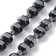 Synthetic Non-Magnetic Hematite Beads Strands, Dumbbell, 15x6x7.5mm, Hole: 1mm, about 26pcs/strand, 15.55 inch(39.5cm)(G-H303-B04)
