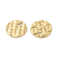 Ion Plating(IP) 304 Stainless Steel Charms, Flat Round Charm, Real 14K Gold Plated, 6.5x0.5mm, Hole: 0.7mm(STAS-Q215-11G)