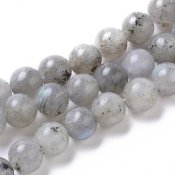 Natural Labradorite Beads Strands, Round, 6mm, Hole: 1.2mm, about 65pcs/strand, 15.16 inch(38.5cm)(G-I261-D02-6mm)