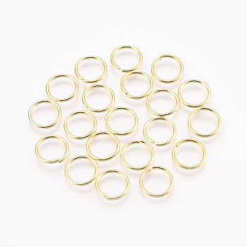 Jewelry Findings, Brass Jump Rings, Cadmium Free & Lead Free, Open Jump Rings, Golden, 6x1.2mm, Inner Diameter: 3.6mm, about 8350pcs/kg