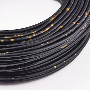 Round Aluminum Wire, Black, 1.5mm, about 41.6m/roll