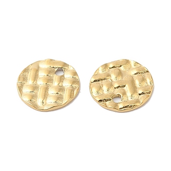 Ion Plating(IP) 304 Stainless Steel Charms, Flat Round Charm, Real 14K Gold Plated, 6.5x0.5mm, Hole: 0.7mm