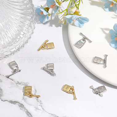 10 Sets 2 Colors Rack Plating Brass Toggle Clasps(ZIRC-CA0001-21)-4