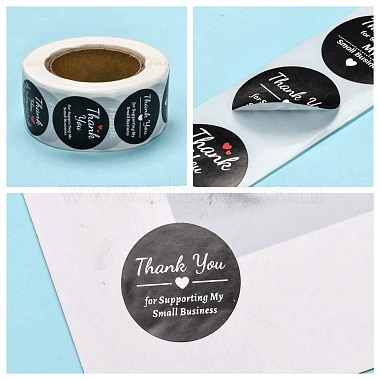 1 Inch Thank You Theme Self-Adhesive Paper Stickers(X-DIY-K027-B01)-4