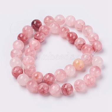 Natural Colorful Green Jade Beads Strands(G-G757-02-6mm)-2