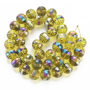 Chapelets de perles en verre transparent électrolytique(EGLA-N006-031-A04)-2