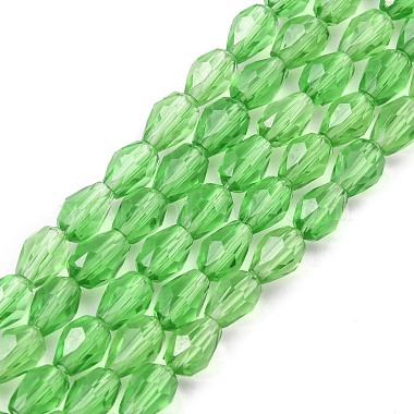 perles de verre brins(GLAA-R024-6x4mm-6)-1