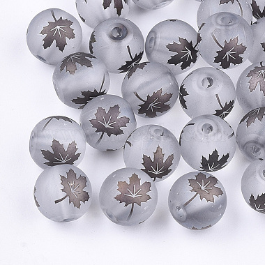 8mm CoconutBrown Round Glass Beads