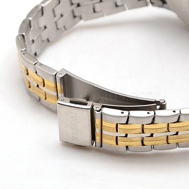 Montres-bracelets à quartz en alliage à la mode pour hommes classiques à deux tons(WACH-M088-03)-3