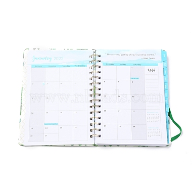 2022 Spiral Notebook with 12 Month Tabs(AJEW-H132-01B)-4