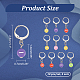 Acrylic Flat Round with Number Pendant Locking Stitch Markers(HJEW-PH01870)-2