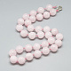 Natural Rose Quartz Beaded Necklaces(NJEW-S405-14)-1
