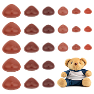350Pcs 6 Style Flat Triangle Plastic Craft Noses, Doll Making Supplies, Sienna, 8~20x6~15mm(DOLL-CA0001-01)