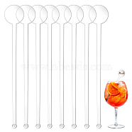 100Pcs Plastic Drink Stirring Rod, Round, Clear, 185x29x2mm(AJEW-GA0006-63)