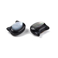 Natural Black Lip Shell Beads, Cat Head, 9x10x4.5mm, Hole: 0.6mm(SSHEL-N003-148A)