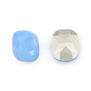 K9 Glass Rhinestone Cabochons, Pointed Back & Back Plated, Faceted, Oval, Sapphire, 10x8x4mm(MRMJ-N029-10-04)