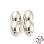 925 Sterling Silver Screw Clasps, Oval, Silver, 10x5mm, Hole: 1mm(STER-K175-03S)