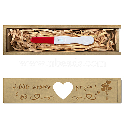 Rectangle Wooden Pregnancy Test Keepsake Box with Slide Cover, Baby Annouced Engraved Case for Grandparents Dad Aunt and Uncle, Peru, Balloon, 20x5x3cm(CON-WH0102-002)