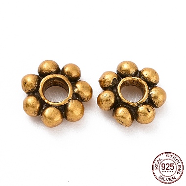 Antique Golden Sterling Silver Bead Caps